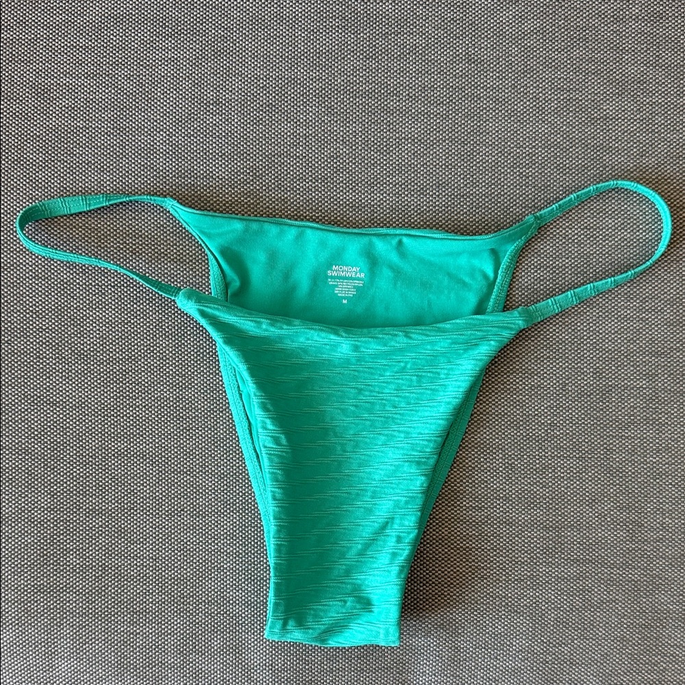 Never Worn Monday Swimwear Barbados Bottom - Jade Jacquard - Picture 2 of 3